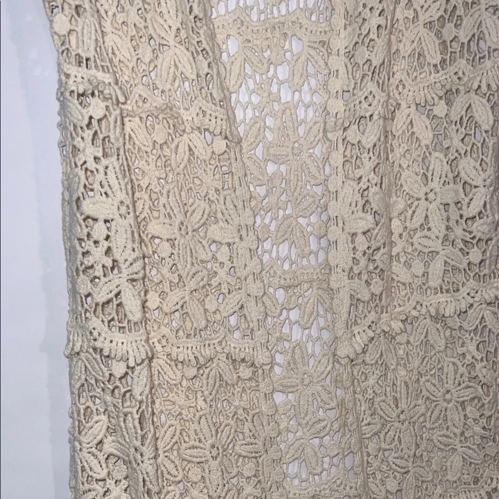 Boho Landry crochet floral cream coverup - Picture 2 of 4